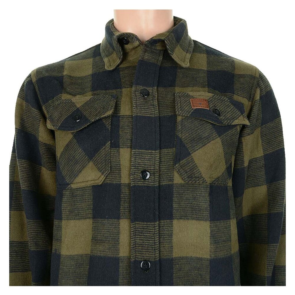 Longhorn Houthakkers Hemd Zwart Olive Lumberjack Heren Longhorn Houthakkers Hemd Zwart Olive Lumberjack Heren