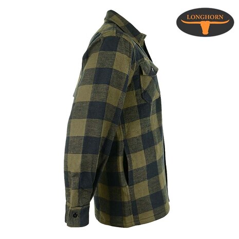 Longhorn Houthakkers Hemd Zwart Olive Lumberjack Heren Longhorn Houthakkers Hemd Zwart Olive Lumberjack Heren