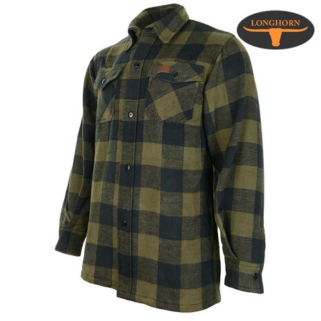 Longhorn Houthakkers Hemd Zwart Olive Lumberjack Heren Longhorn Houthakkers Hemd Zwart Olive Lumberjack Heren