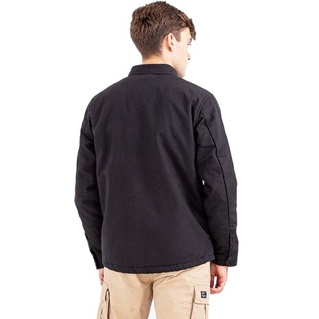 Vintage Industries Dean Sherpa Black Winterjas Heren Vintage Industries Dean Sherpa Black Winterjas Heren