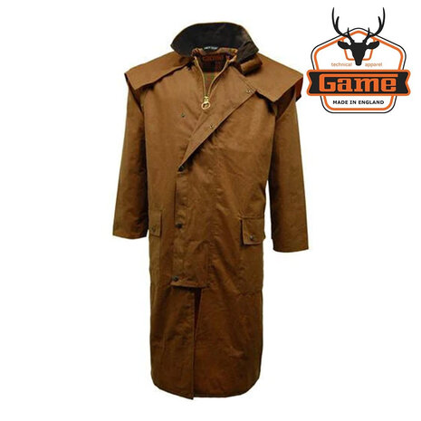 Game Stockman Long Cape Tan Waxjas Heren Game Stockman Long Cape Tan Waxjas Heren