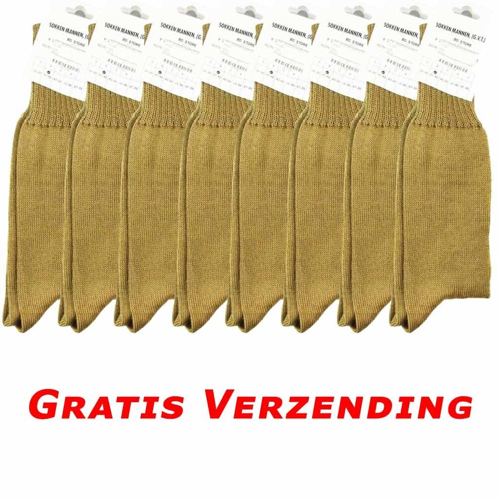 Aanbieding  8 Paar Nederlandse Legersokken Kaki