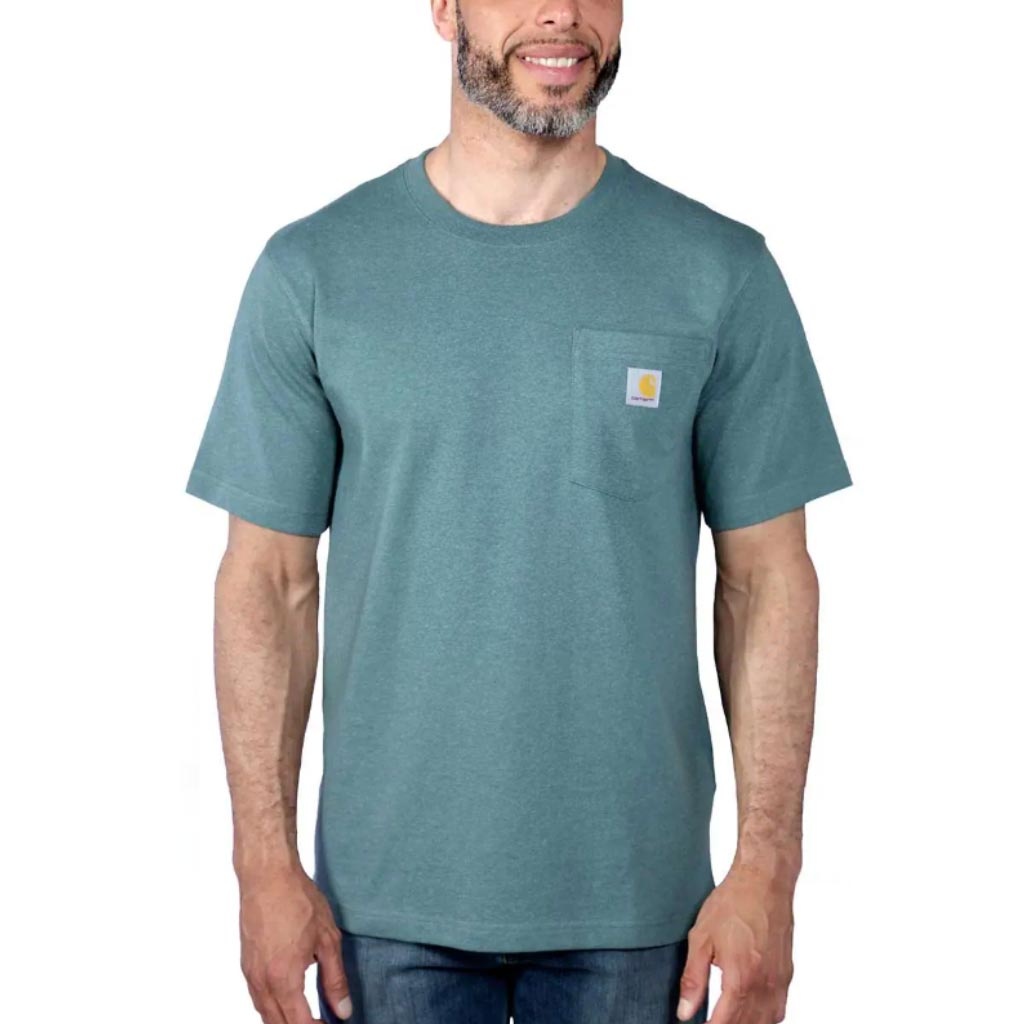 Carhartt K87 Pocket S/S T-Shirt Sea Pine Heather-XL