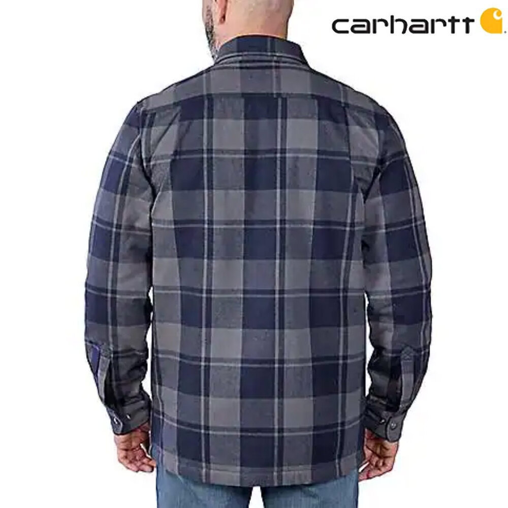 Carhartt Relaxed Fit Flannel Navy Sherpa Jack Heren