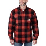 Carhartt Relaxed Fit Flannel Red Ochre Sherpa Jack Heren