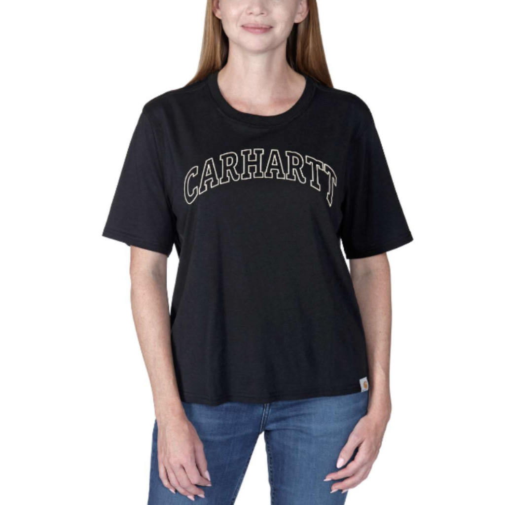 Lightweight SS Graphic Zwart T-Shirt Dames