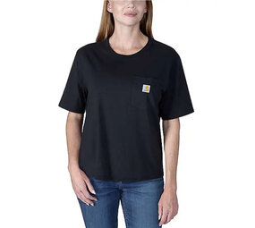 Carhartt Lightweight Short-Sleeve Crewneck Zwart T-Shirt Dames Carhartt Lightweight Short-Sleeve Crewneck Zwart T-Shirt Dames