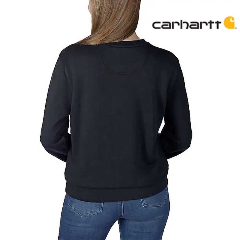 Carhartt French Terry Crewneck Zwart Sweatshirt Dames Carhartt French Terry Crewneck Zwart Sweatshirt Dames
