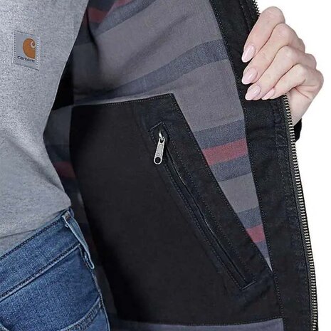 Carhartt Relaxed Fit Canvas Detroit Zwart Jacket Dames Carhartt Relaxed Fit Canvas Detroit Zwart Jacket Dames