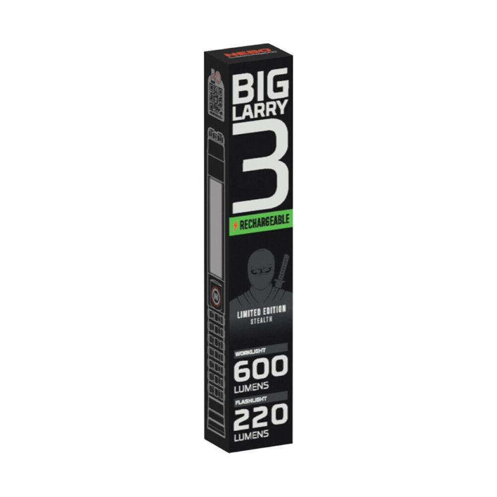 Nebo Big Larry 3 Stealth Oplaadbare Zaklamp Nebo Big Larry 3 Stealth Oplaadbare Zaklamp