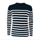 Breton Stripe Pullover Navy Natural Maritieme Trui Dames Breton Stripe Pullover Navy Natural Maritieme Trui Dames