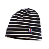 Breton Stripe Classic Bonnet Navy Natural Katoenen Muts
