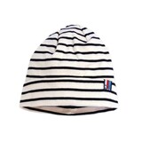 Breton Stripe Classic Bonnet Natural Navy Katoenen Muts