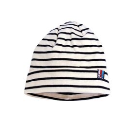 Breton Stripe Classic Bonnet Natural Navy Katoenen Muts Breton Stripe Classic Bonnet Natural Navy Katoenen Muts