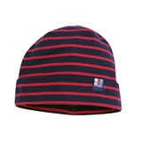 Breton Stripe Classic Bonnet Navy Bordeaux Katoenen Muts
