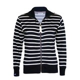 Breton Stripe Classic Cardigan Navy Natural Maritiem Vest Dames Breton Stripe Classic Cardigan Navy Natural Maritiem Vest Dames
