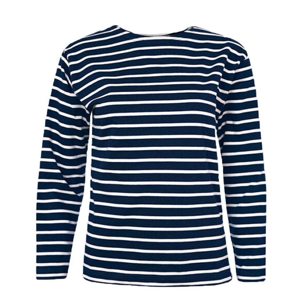 Breton Stripe Classic Navy Natural Maritiem Shirt Dames Breton Stripe Classic Navy Natural Maritiem Shirt Dames