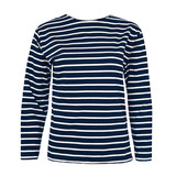 Breton Stripe Classic Navy Natural Maritiem Shirt Dames Breton Stripe Classic Navy Natural Maritiem Shirt Dames