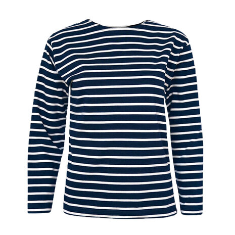 Breton Stripe Classic Navy Natural Maritiem Shirt Dames Breton Stripe Classic Navy Natural Maritiem Shirt Dames