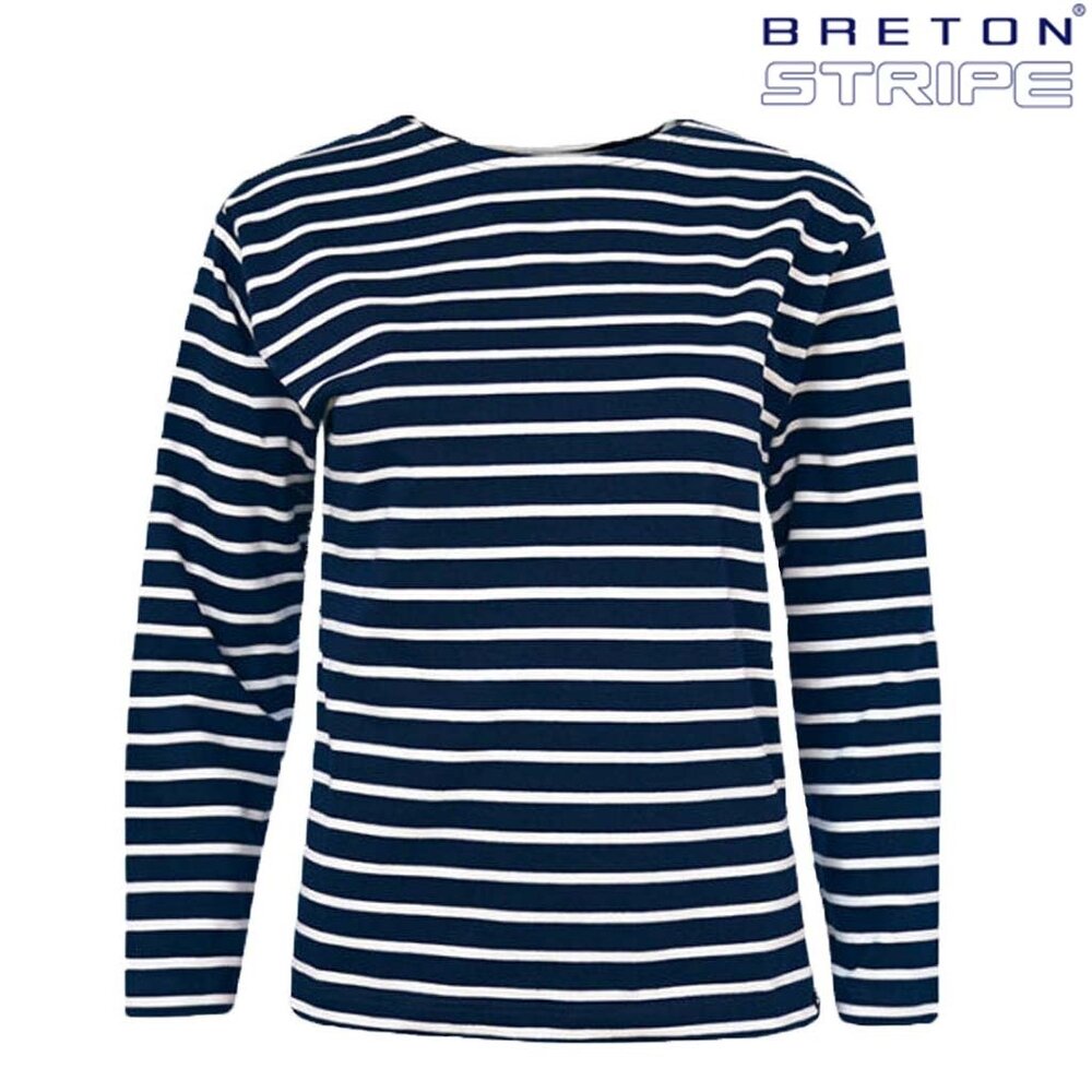 Breton Stripe Classic Navy Natural Maritiem Shirt Dames Breton Stripe Classic Navy Natural Maritiem Shirt Dames