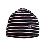 Breton Stripe Classic Bonnet Navy Pink Katoenen Muts