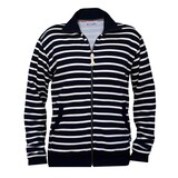 Breton Stripe Classic Cardigan Navy Natural Maritiem Vest Heren Breton Stripe Classic Cardigan Navy Natural Maritiem Vest Heren