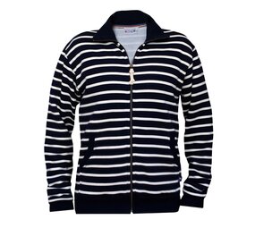 Breton Stripe Classic Cardigan Navy Natural Maritiem Vest Heren Breton Stripe Classic Cardigan Navy Natural Maritiem Vest Heren