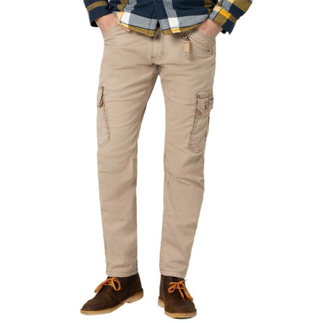 Timezone Regular RogerTZ Chino Beige Cargobroek Heren