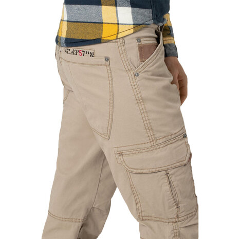 Timezone Regular RogerTZ Chino Beige Cargobroek Heren