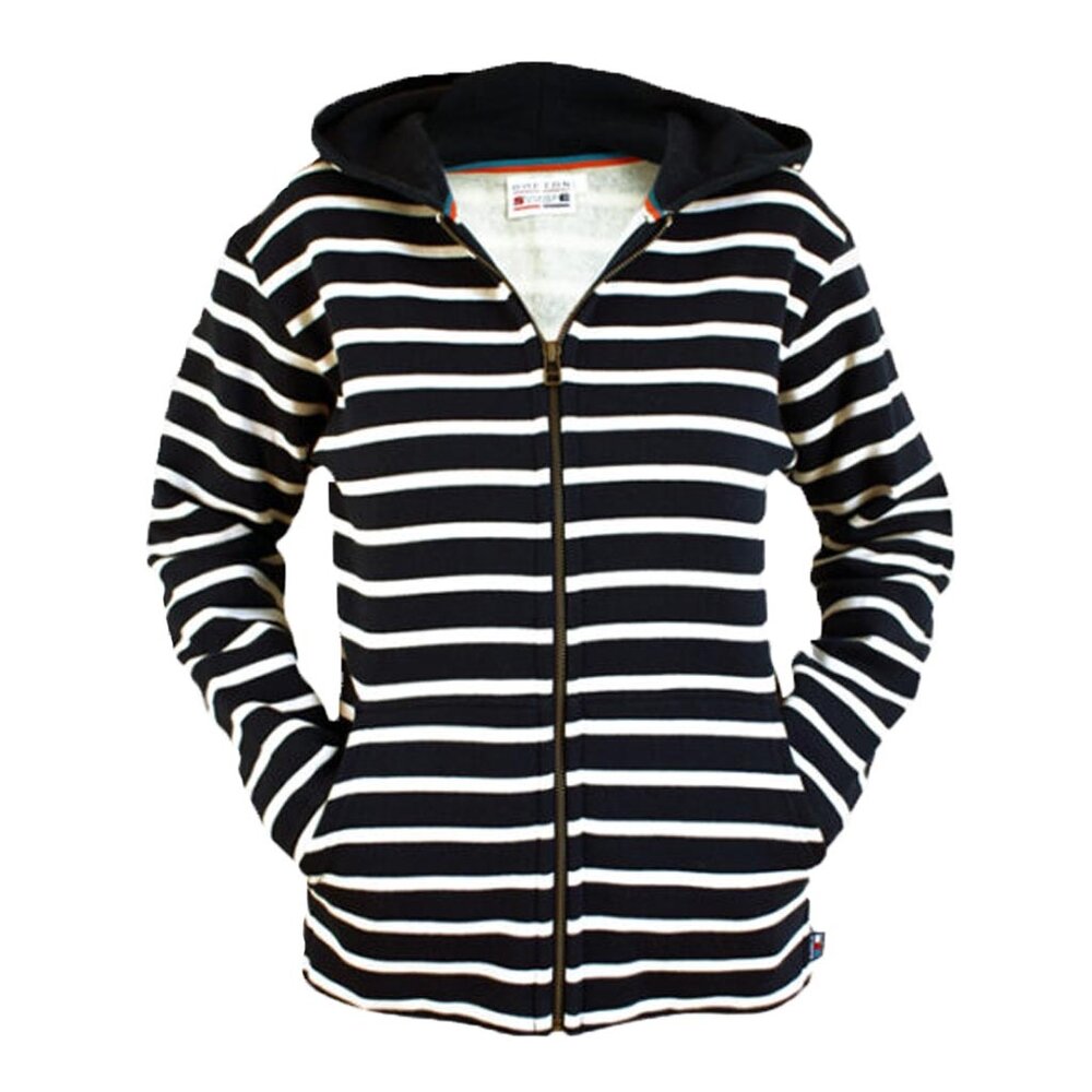 Breton Stripe Classic Navy Natural Maritieme Hoody Breton Stripe Classic Navy Natural Maritieme Hoody