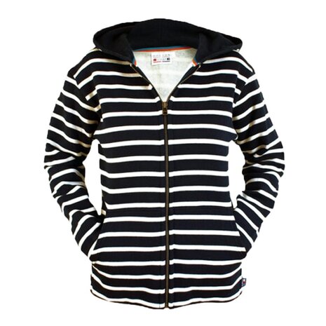Breton Stripe Classic Navy Natural Maritieme Hoody Breton Stripe Classic Navy Natural Maritieme Hoody