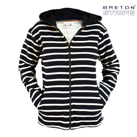 Breton Stripe Classic Navy Natural Maritieme Hoody Breton Stripe Classic Navy Natural Maritieme Hoody
