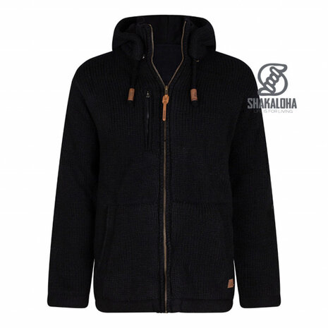 Shakaloha Montana Ziphood Black Vest Heren