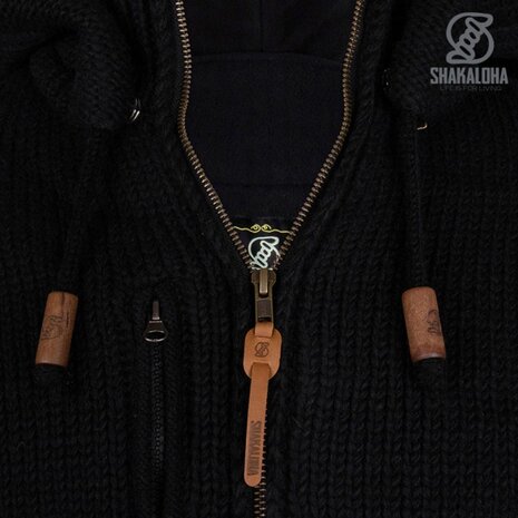 Shakaloha Montana Ziphood Black Vest Heren