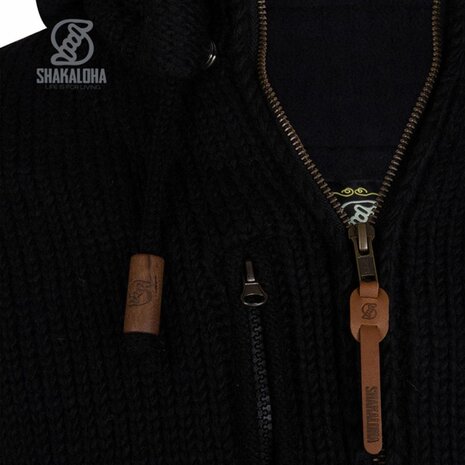 Shakaloha Montana Ziphood Black Vest Heren