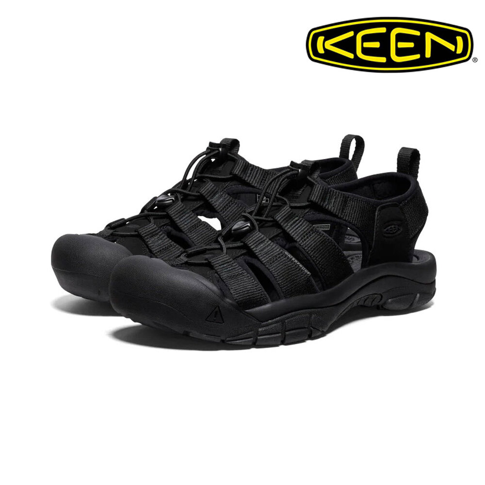 Keen Newport H2 Triple Black Wandelsandalen Heren Keen Newport H2 Triple Black Wandelsandalen Heren