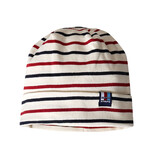 Breton Stripe Classic Bonnet Multi Natural Navy Bordeaux Katoenen Muts