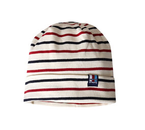 Breton Stripe Classic Bonnet Multi Natural Navy Bordeaux Katoenen Muts Breton Stripe Classic Bonnet Multi Natural Navy Bordeaux Katoenen Muts