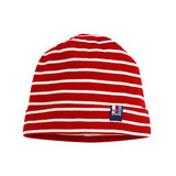 Breton Stripe Classic Bonnet Bordeaux Natural Katoenen Muts