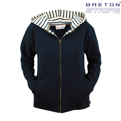 Breton Stripe Classic Navy Maritieme Hoody Breton Stripe Classic Navy Maritieme Hoody