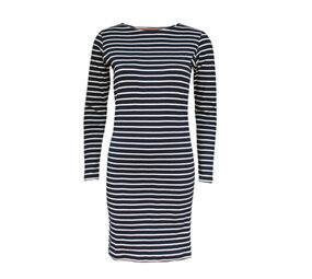 Breton Stripe Boatneck Longsleeve Navy Natural Jurk Dames Breton Stripe Boatneck Longsleeve Navy Natural Jurk Dames