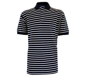 Breton Stripe Polo Piqué Navy Natural Maritiem Shirt Heren Breton Stripe Polo Piqué Navy Natural Maritiem Shirt Heren