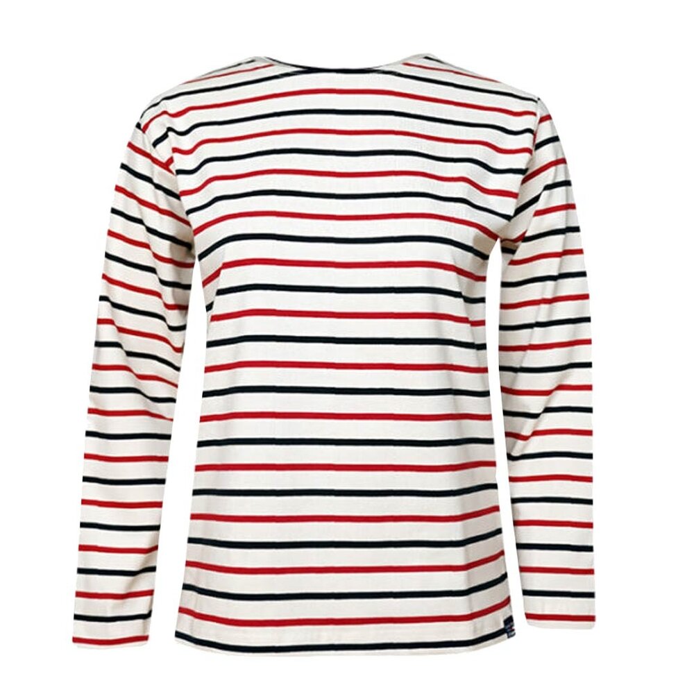 Breton Stripe Classic Multi Navy Bordeaux Maritiem Shirt Dames