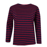 Breton Stripe Classic Navy Bordeaux Maritiem Shirt Dames Breton Stripe Classic Navy Bordeaux Maritiem Shirt Dames