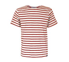 Breton Stripe T-Shirt Natural Bordeaux Maritiem Shirt Breton Stripe T-Shirt Natural Bordeaux Maritiem Shirt