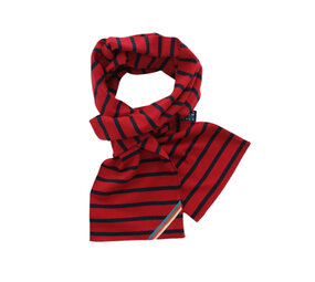 Breton Stripe Classic Maritiem Bordeaux Navy Katoenen Sjaal Breton Stripe Classic Maritiem Bordeaux Navy Katoenen Sjaal