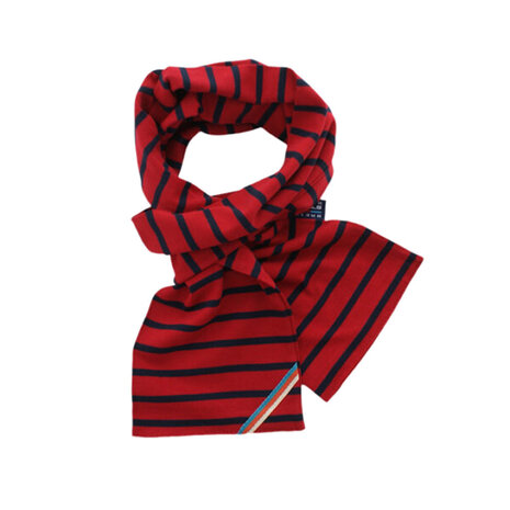 Breton Stripe Classic Maritiem Bordeaux Navy Katoenen Sjaal