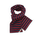Breton Stripe Classic Maritiem Navy Bordeaux Katoenen Sjaal Breton Stripe Classic Maritiem Navy Bordeaux Katoenen Sjaal