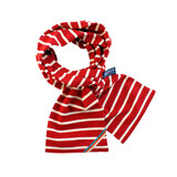 Breton Stripe Classic Maritiem Bordeaux Natural Katoenen Sjaal Breton Stripe Classic Maritiem Bordeaux Natural Katoenen Sjaal