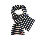 Breton Stripe Classic Maritiem Navy Natural Katoenen Sjaal Breton Stripe Classic Maritiem Navy Natural Katoenen Sjaal